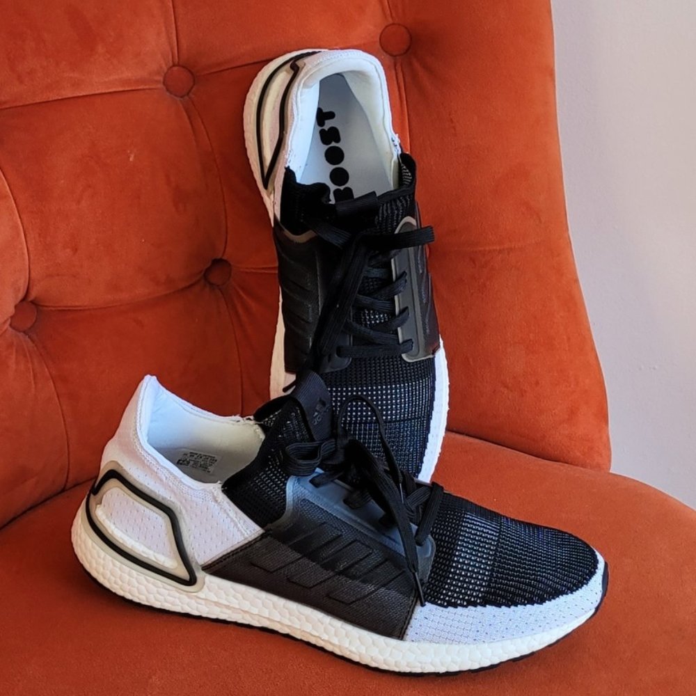 Adidas Ultraboost 19 Core Black Cloud White Grey Sneaker Men's Size 12